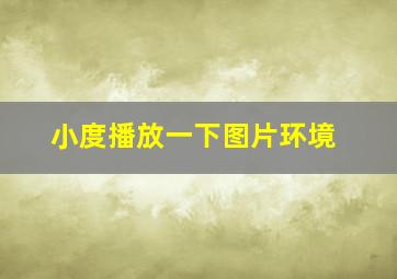 小度播放一下图片环境