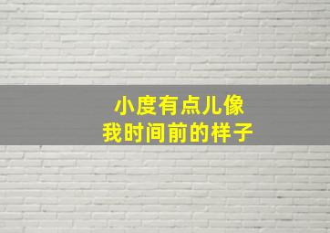 小度有点儿像我时间前的样子