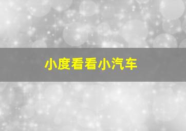 小度看看小汽车