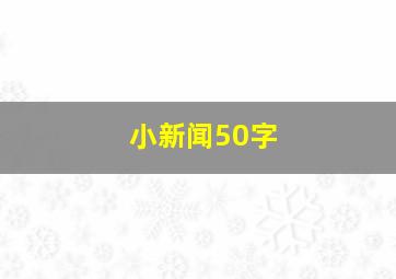 小新闻50字