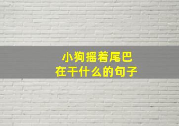 小狗摇着尾巴在干什么的句子