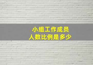 小组工作成员人数比例是多少