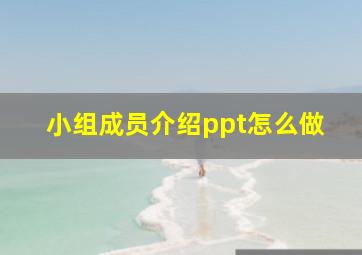 小组成员介绍ppt怎么做