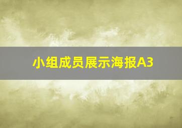 小组成员展示海报A3