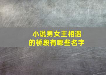 小说男女主相遇的桥段有哪些名字