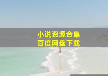 小说资源合集百度网盘下载