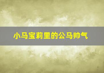 小马宝莉里的公马帅气