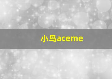 小鸟aceme