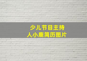 少儿节目主持人小鹿简历图片