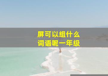 屏可以组什么词语呢一年级