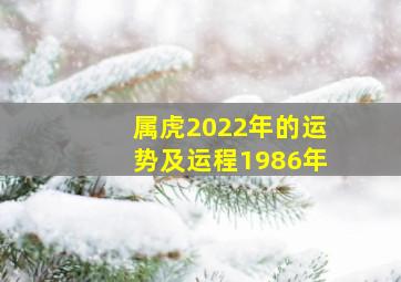 属虎2022年的运势及运程1986年