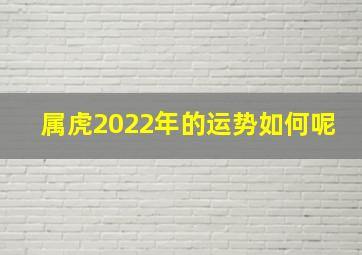 属虎2022年的运势如何呢