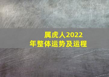 属虎人2022年整体运势及运程