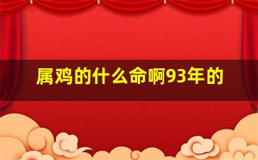 属鸡的什么命啊93年的