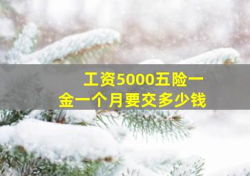 工资5000五险一金一个月要交多少钱