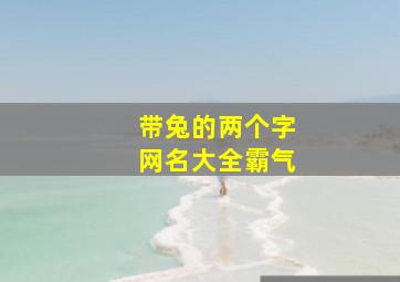 带兔的两个字网名大全霸气