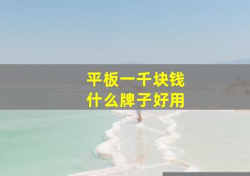 平板一千块钱什么牌子好用