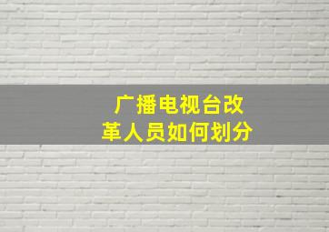 广播电视台改革人员如何划分