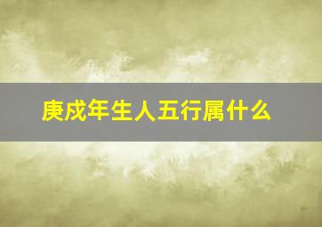 庚戍年生人五行属什么