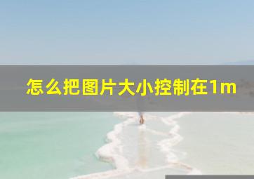 怎么把图片大小控制在1m