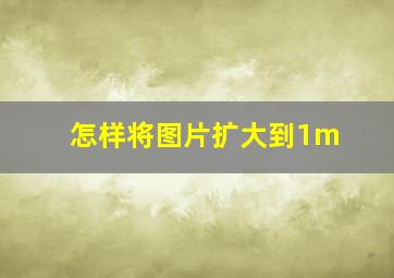 怎样将图片扩大到1m