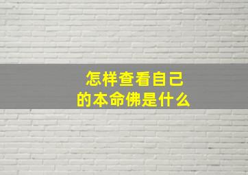 怎样查看自己的本命佛是什么