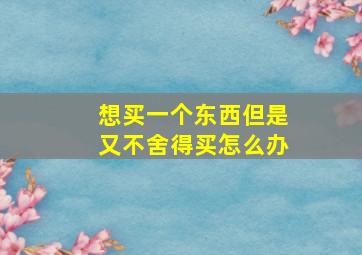 想买一个东西但是又不舍得买怎么办