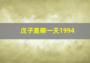 戊子是哪一天1994