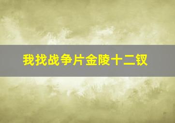 我找战争片金陵十二钗