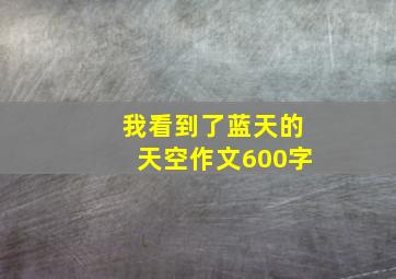 我看到了蓝天的天空作文600字