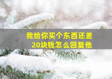 我给你买个东西还差20块钱怎么回复他