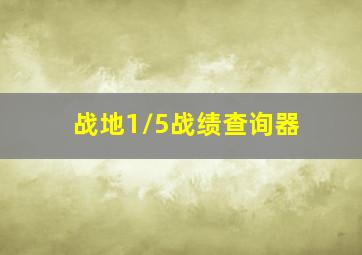 战地1/5战绩查询器