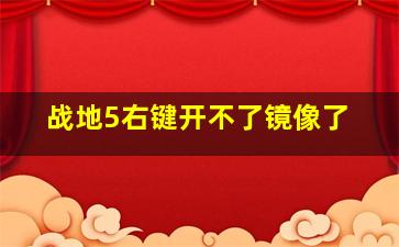 战地5右键开不了镜像了