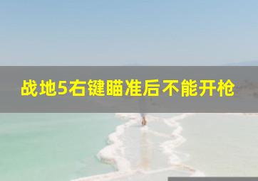 战地5右键瞄准后不能开枪