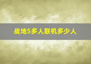 战地5多人联机多少人