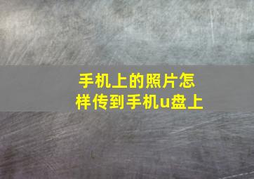 手机上的照片怎样传到手机u盘上