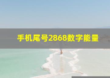 手机尾号2868数字能量