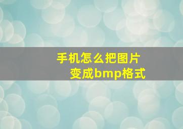 手机怎么把图片变成bmp格式