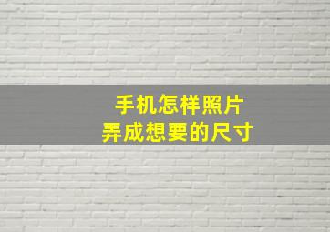 手机怎样照片弄成想要的尺寸