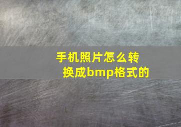 手机照片怎么转换成bmp格式的