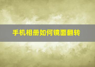 手机相册如何镜面翻转