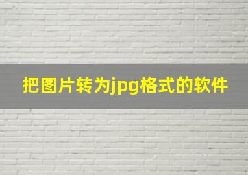 把图片转为jpg格式的软件