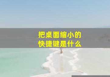 把桌面缩小的快捷键是什么