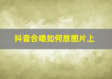 抖音合唱如何放图片上