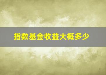 指数基金收益大概多少