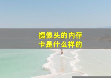 摄像头的内存卡是什么样的