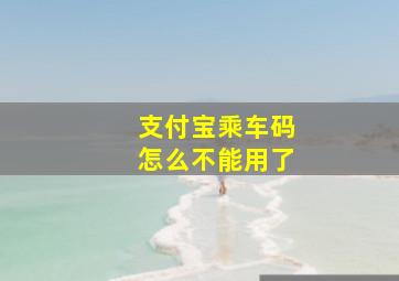 支付宝乘车码怎么不能用了