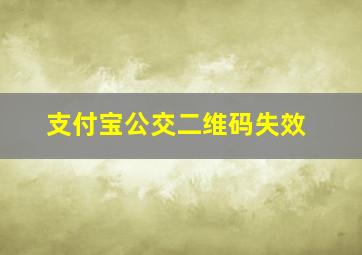 支付宝公交二维码失效