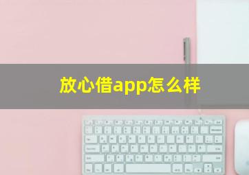 放心借app怎么样