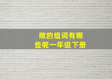 敞的组词有哪些呢一年级下册